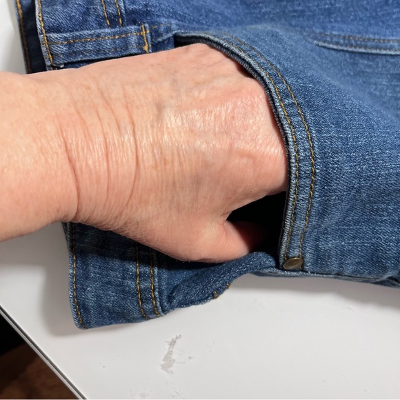 Great Northwest Indigo Denim Mini Skirt Size 14 Blue Jean High Waist Seam Detail - Picture 9 of 9